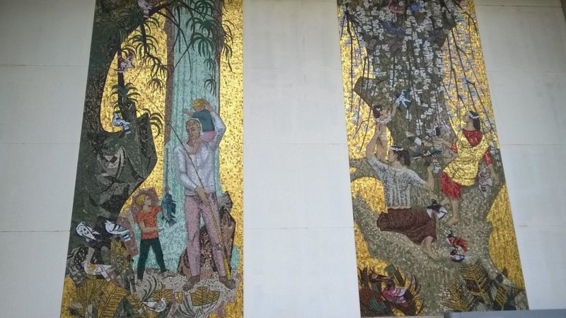 Millard Sheets mosaic murals on the First Bank building