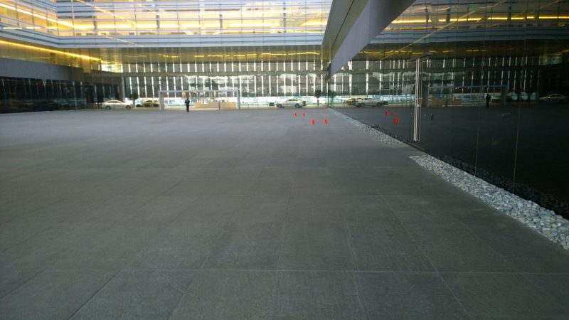 Stone plaza at Hyundai National Headquarters