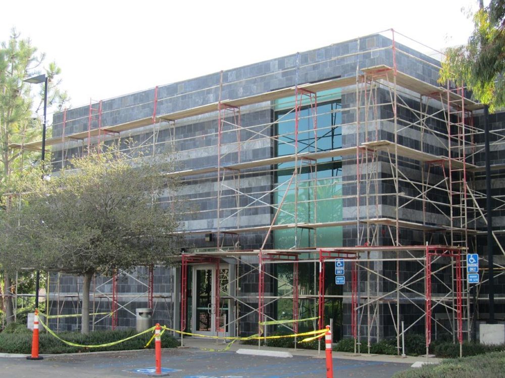 Stone surface during installation assessment
