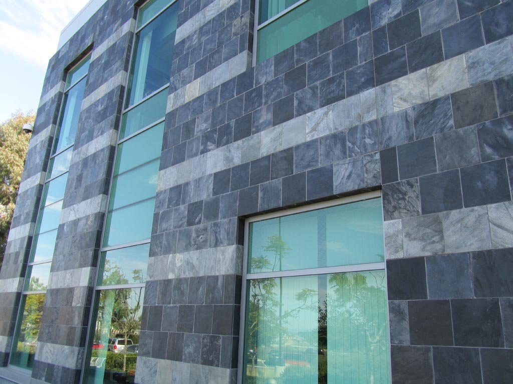 Stone installation at the Pfizer campus, San Diego