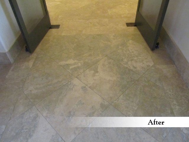 Stone surface detail after repair